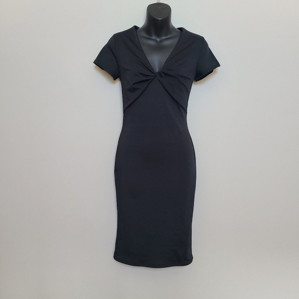 Express Body Contour Black Dress XS Short Sleeve